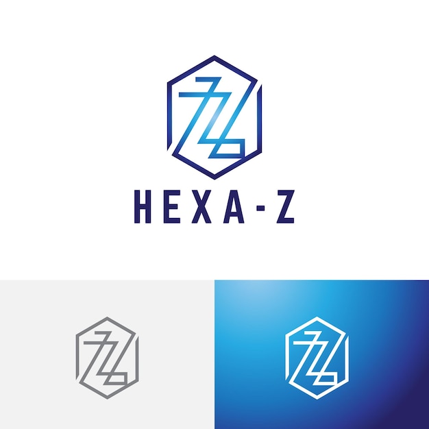 Z letra hexágono negócios moderno monoline logotipo símbolo.