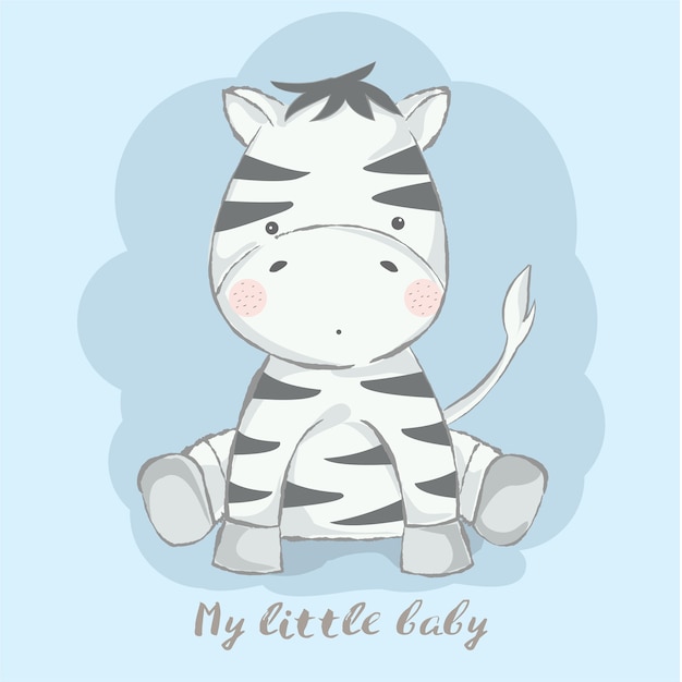 Zebra bebê fofo
