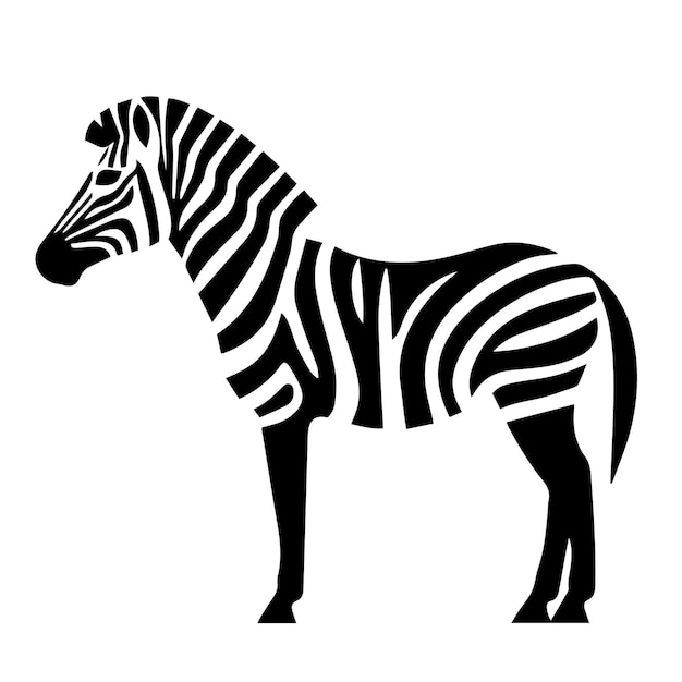 Vetor zebra em pé