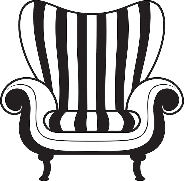Vetor zen serenity black relaxing chair emblematic symbolism ergonomic luxury vector black chair iconic r (cadeira de relaxamento negra zen serenidade simbolismo ergonômico vector de luxo cadeira negra icônica r)