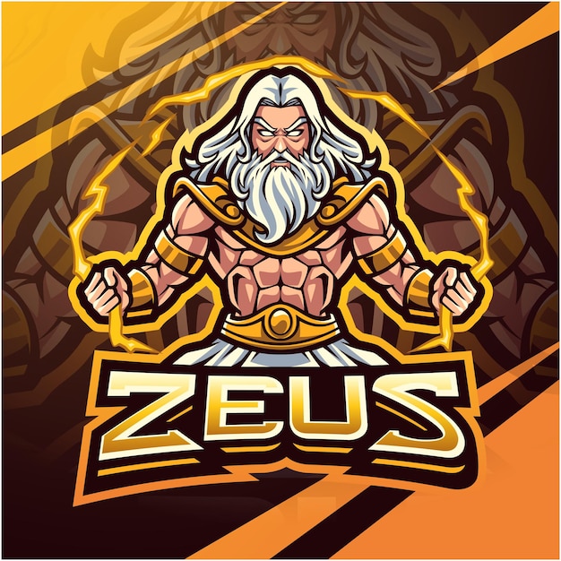 Zeus esport mascote logotipo design