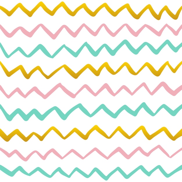 Zig zag paint seamless pattern. ilustração em vetor de fundo tileable na moda.