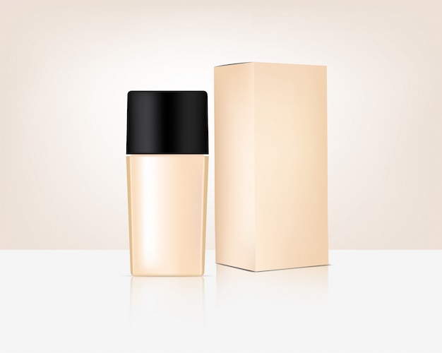 Zombar de garrafa realista cosméticos orgânicos e caixa para cuidados com a pele
