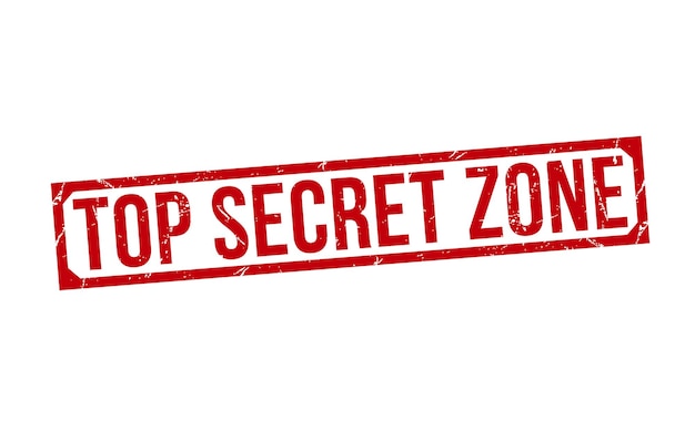 Zona Top Secret Desenho vetorial do selo de borracha vermelha