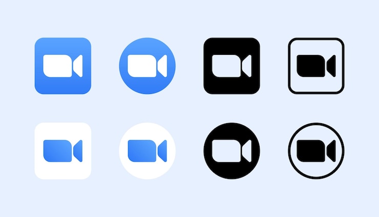 Vetor zoom ícones de mídias sociais conjunto de logotipos para mídias sociais zoom editorial zoom ícones isolados conjunto de redes sociais ícones vetoriais
