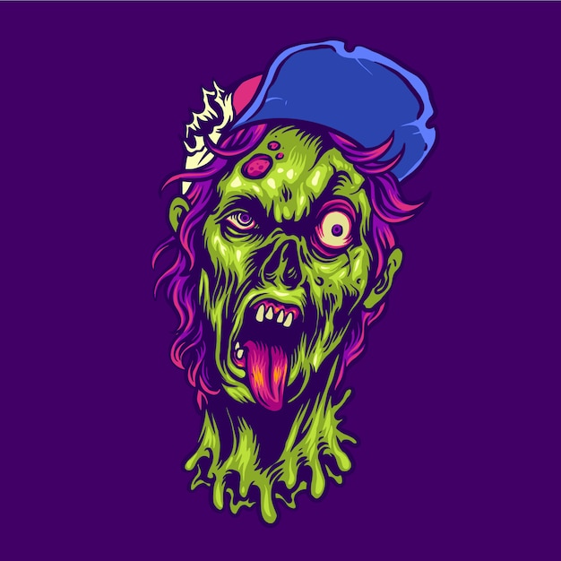 zumbi de adolescente de personagem de halloween