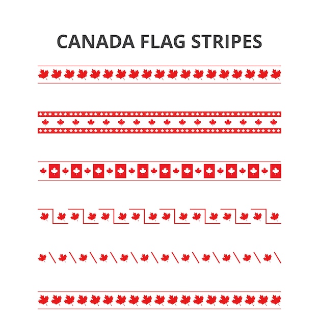 1 ° luglio Biglietto di bandiera felice Canada Day Canada bande