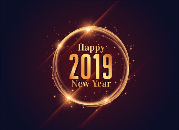 2019 progettazione di sfondo lucido felice anno nuovo