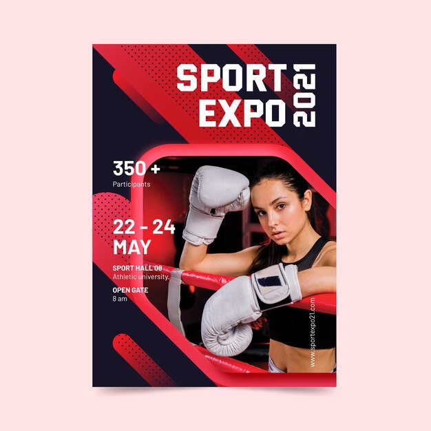 2021 concetto di poster di eventi sportivi