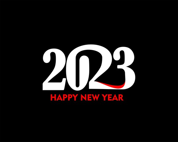 2023 Buon Anno Nuovo Testo Tipografia Design Poster modello brochure, decorato, design flyer banner.