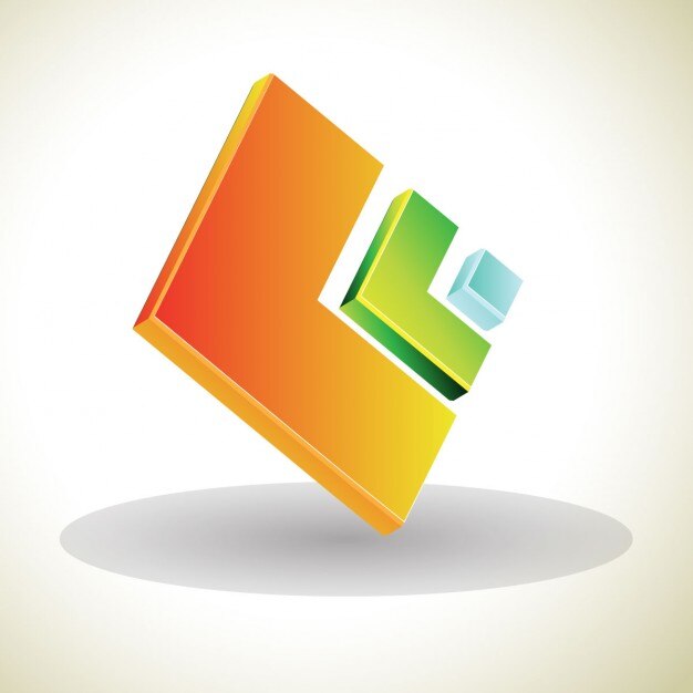 Vettore gratuito 3 d segno astratto elemento di logo