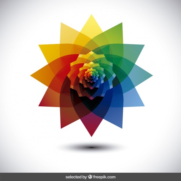 Vettore gratuito 3d fiore logo