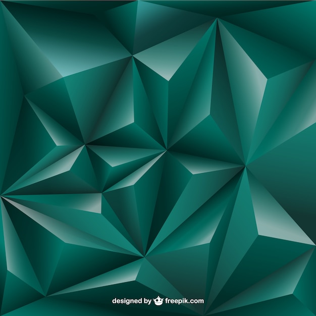 3d sfondo verde con triangoli