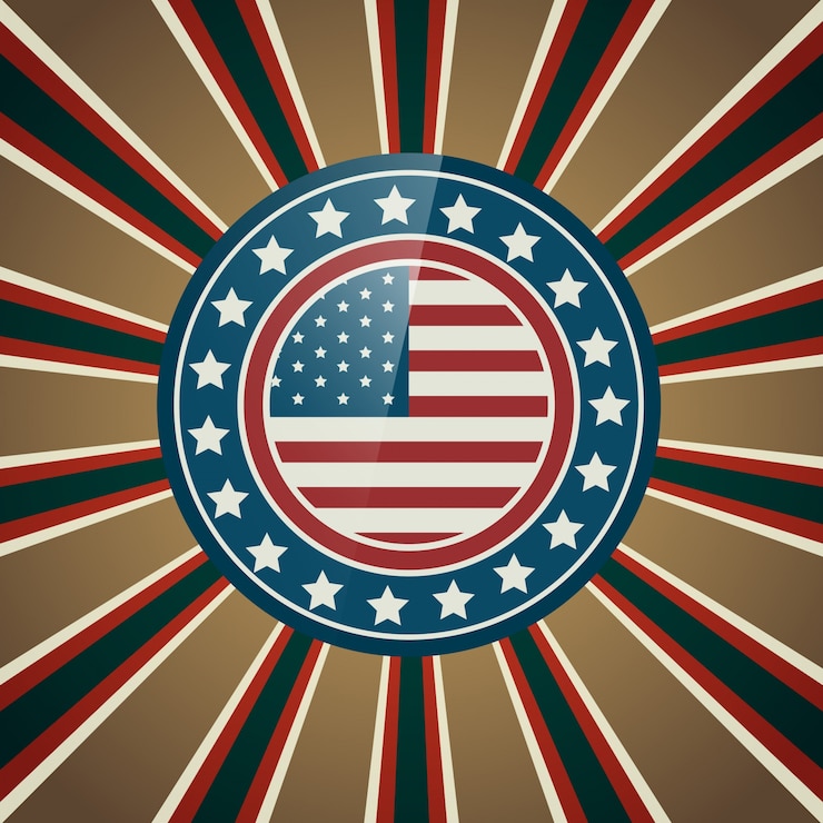 Vettore gratuito 4 luglio bandiera usa