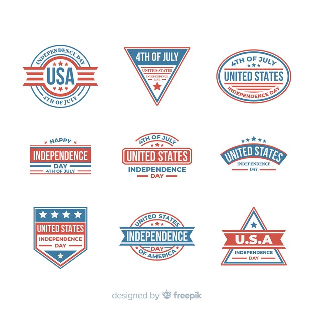 4 luglio collezione di badge
