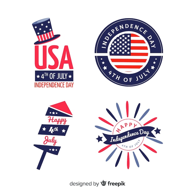 4 luglio collezione di badge