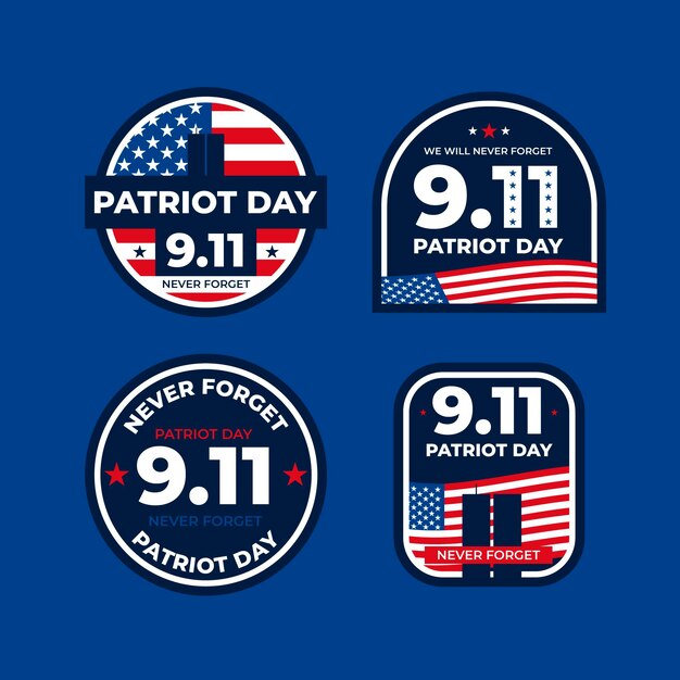 9.11 Collezione di distintivi del giorno del patriota