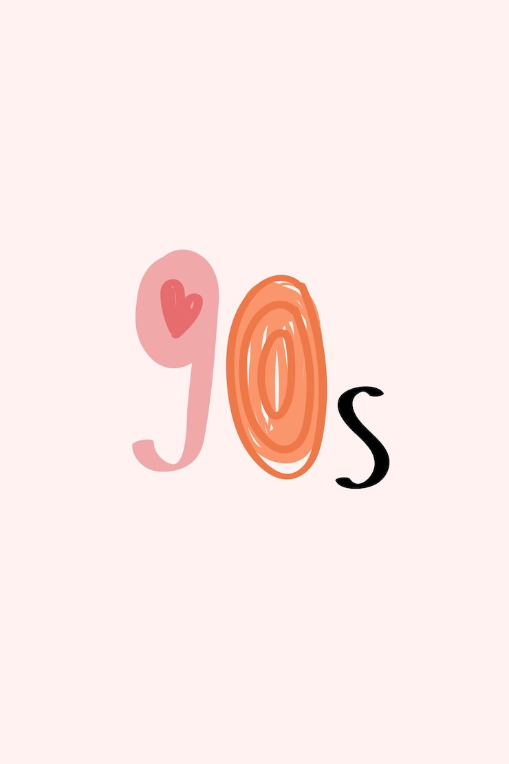 Vettore gratuito 90s carattere tipografico vettoriale doodle font disegnato a mano