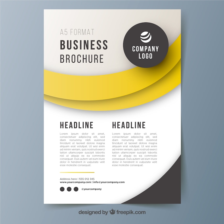 Vettore gratuito a5 modello di brochure aziendale
