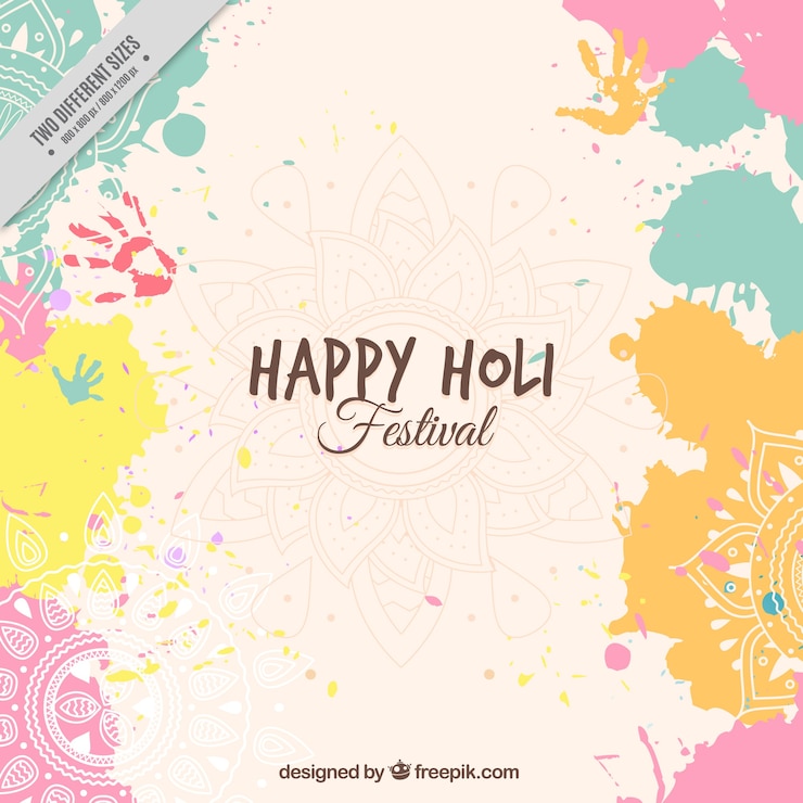 Vettore gratuito abstract background di macchie di vernice holi