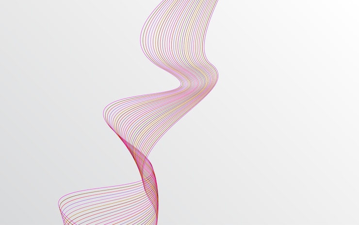 Vettore gratuito abstract deformato diagonale a righe sfondo vettoriale curvo contorto inclinato ondulato linee modello nuovo stile per il vostro business design