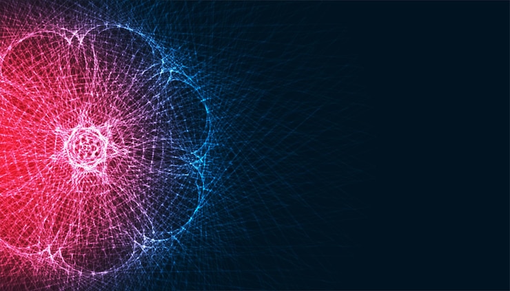 Vettore gratuito abstract fractal incandescente tecnologia linee sullo sfondo