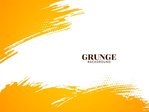 Abstract pennello giallo tratto grunge consistenza sfondo ruvido