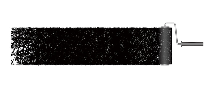 Vettore gratuito abstract vector black grunge texture illustrazione di sfondo con un rullo di vernice