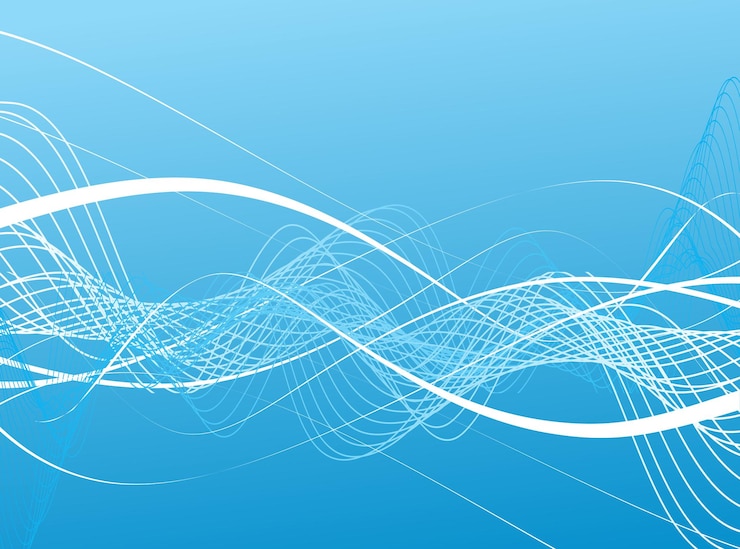 Vettore gratuito abstract wave lines background composizione illustrazione vettoriale