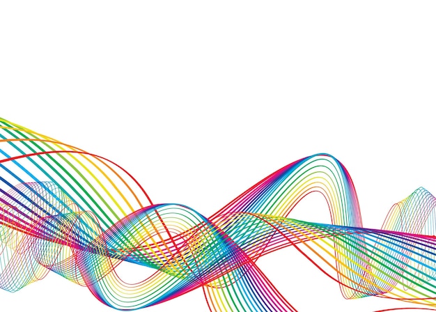 Abstract Wave Lines Background Composizione Illustrazione vettoriale