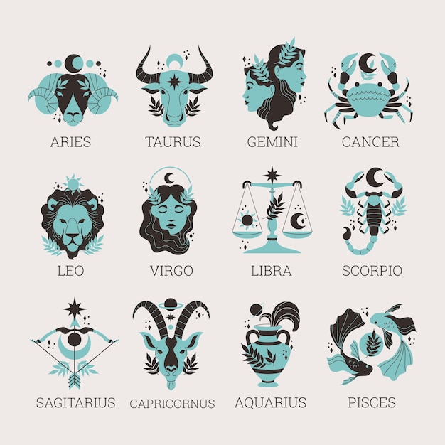 Accumulazione del segno zodiacale disegnato a mano