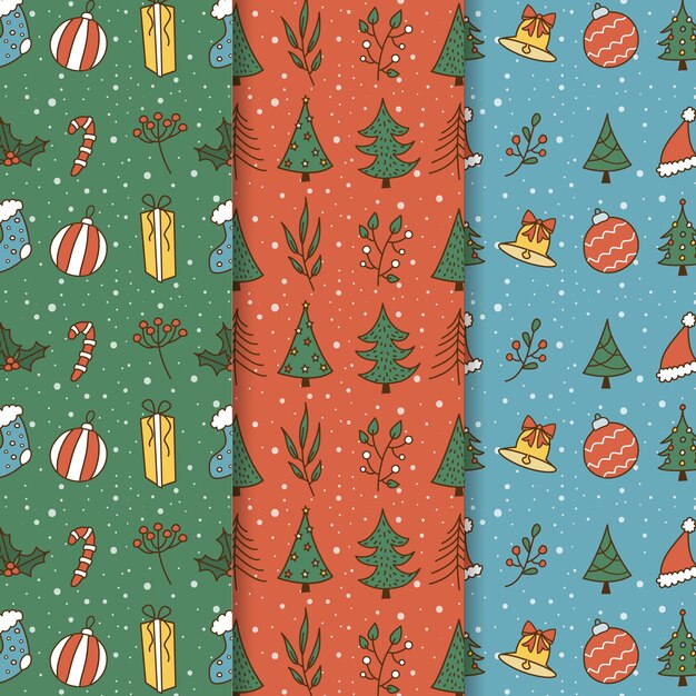 Accumulazione disegnata a mano del reticolo di natale