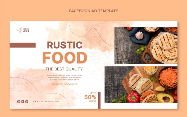 Acquerello cibo facebook
