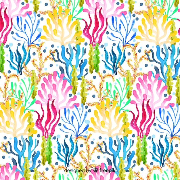 Acquerello colorato sfondo corallo