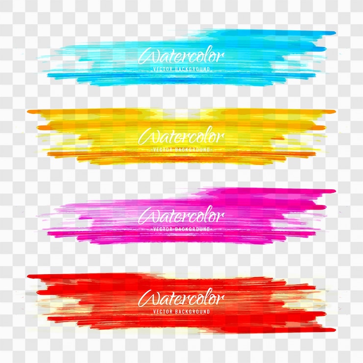 Vettore gratuito acquerello colorato spruzzi