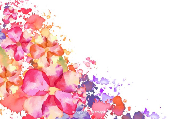 Acquerello esotico colorato sfondo floreale