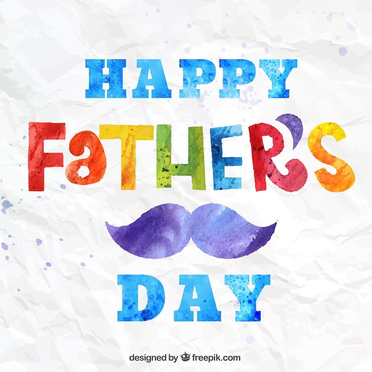 Vettore gratuito acquerello padri day card