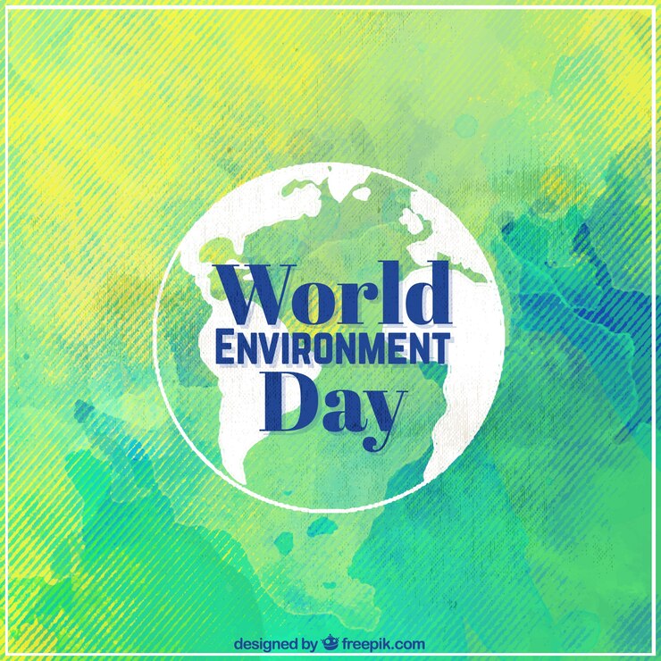 Vettore gratuito acquerello sfondo della giornata mondiale dell'ambiente