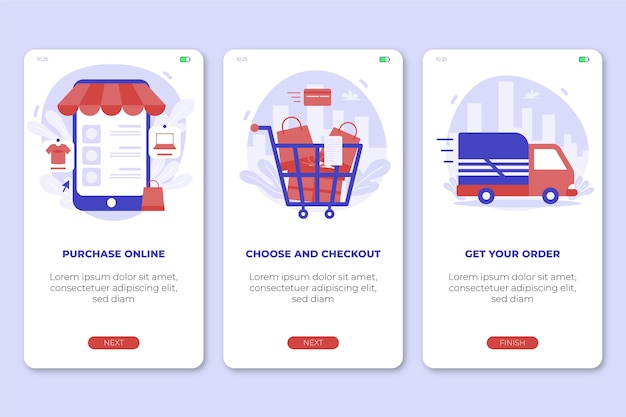 Acquista le schermate delle app di onboarding online