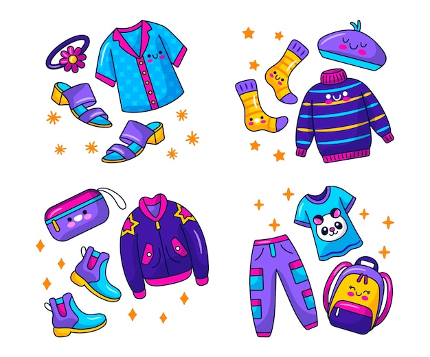 Adesivi per abbigliamento e accessori Kawaii