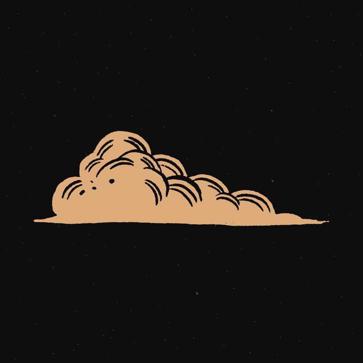 Vettore gratuito adesivo doodle spazio oro nuvola