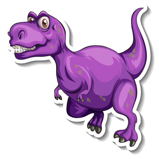 Adesivo personaggio dei cartoni animati di dinosauro tirannosauro