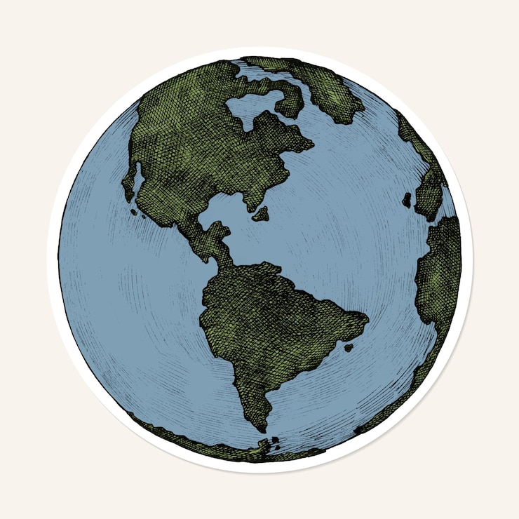 Vettore gratuito adesivo vintage del globo animato png