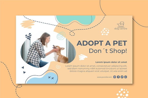 Adotta un modello di banner per animali domestici