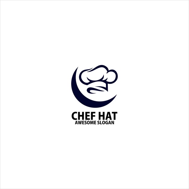 Affari del simbolo di progettazione di logo del cappello del cuoco unico