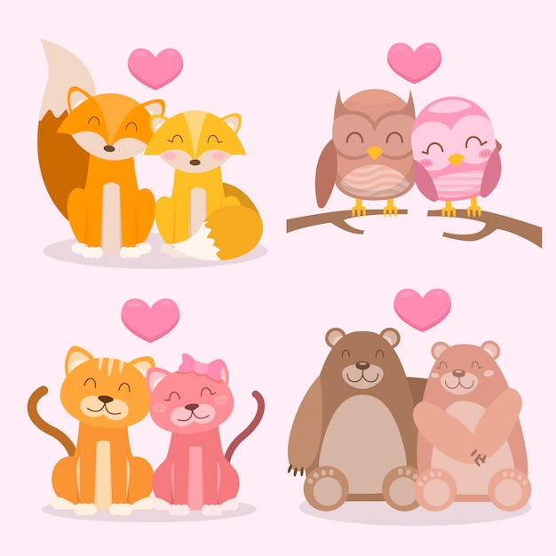 Affascinante coppia di animali di San Valentino