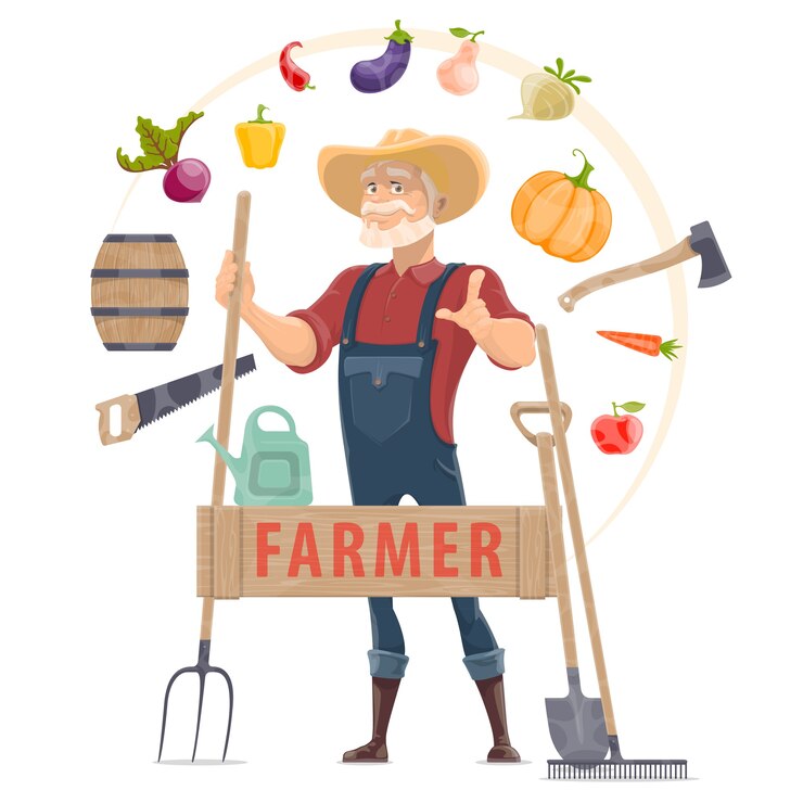 Vettore gratuito agronomo elements round concept