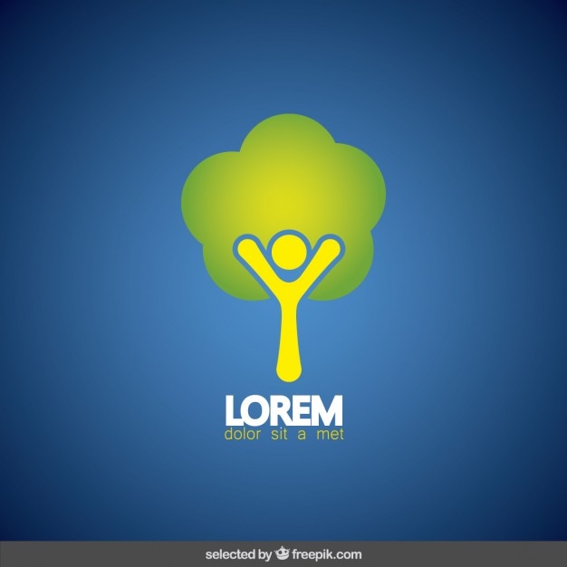 Vettore gratuito albero astratto logo