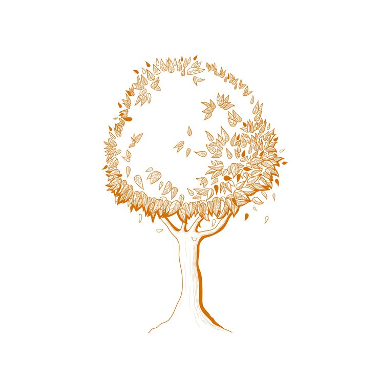 Vettore gratuito albero d'autunno