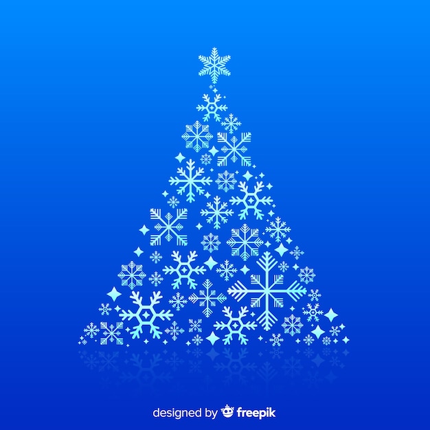 Albero di Natale adorabile con i fiocchi di neve